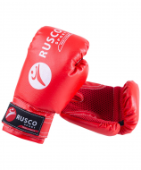 Набор для бокса 4oz, к/з, черный/красный Rusco УТ-00018123